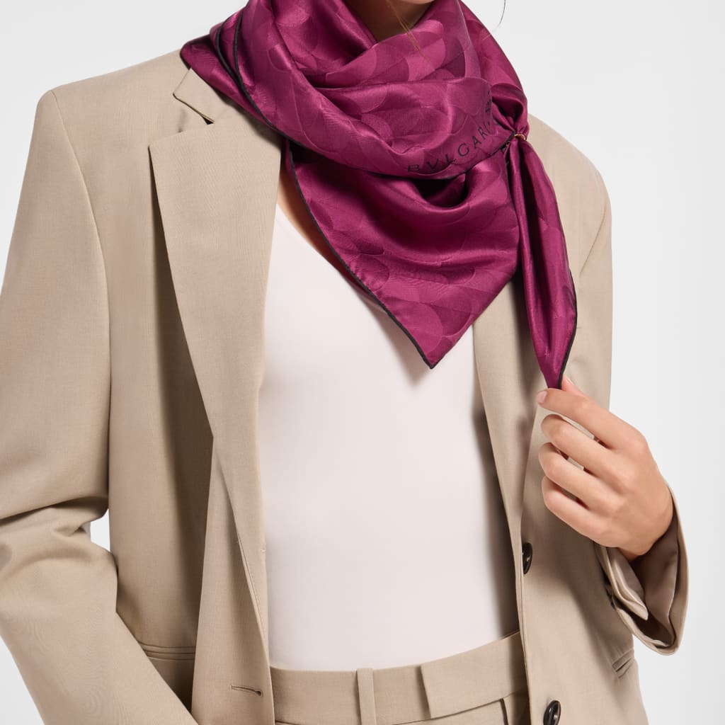 ブルガリ ストール(ピンク) BVLGARI ブルガリ ロゴマニア ストール