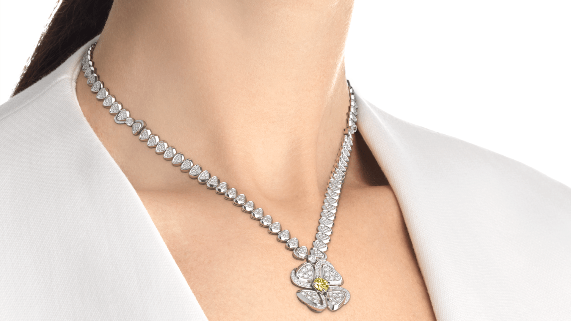 Fiorever Necklace White Gold 357797 Bvlgari Official Store