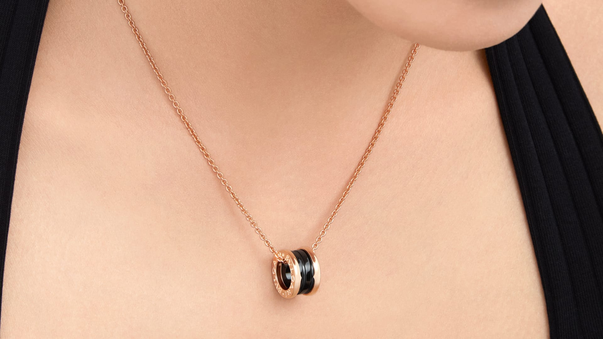 B.zero1 Ceramic, Rose Gold Necklace 346083 | Bvlgari Multi 346083 ...