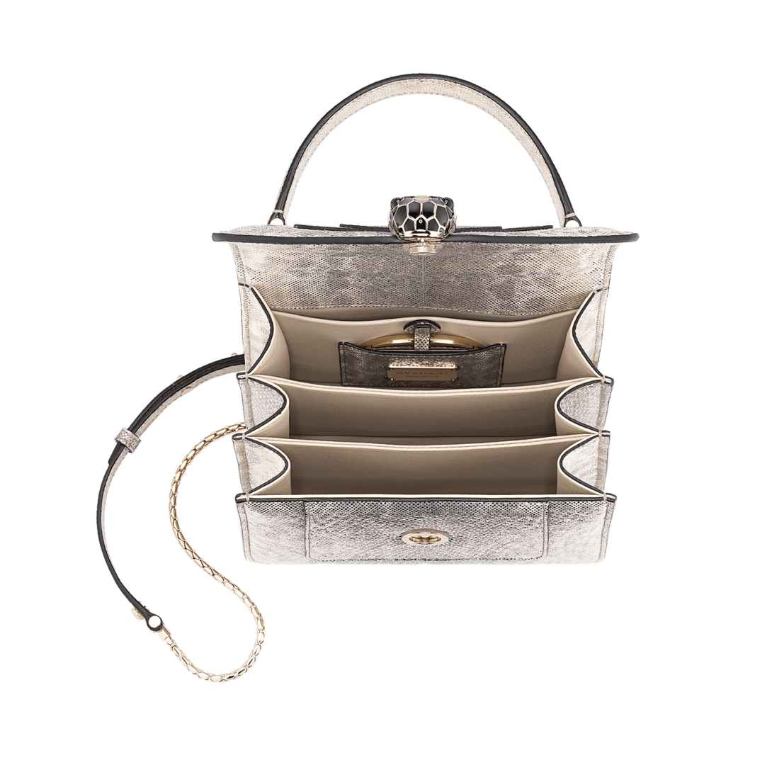 Beige Karung leather Serpenti Forever Top Handle 290552 | Bvlgari