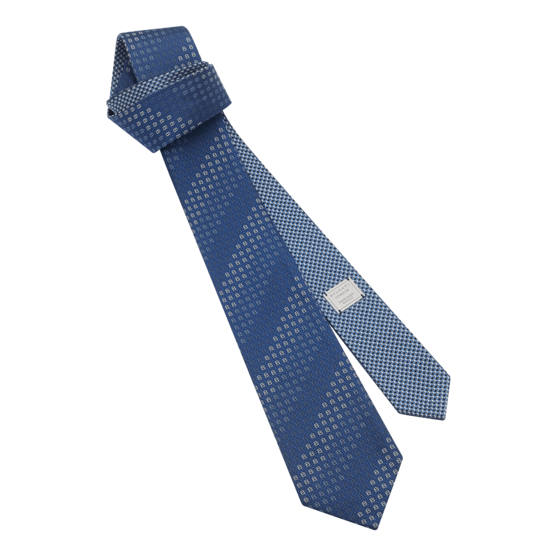 Blue Silk Double Tie 245515 | Bvlgari