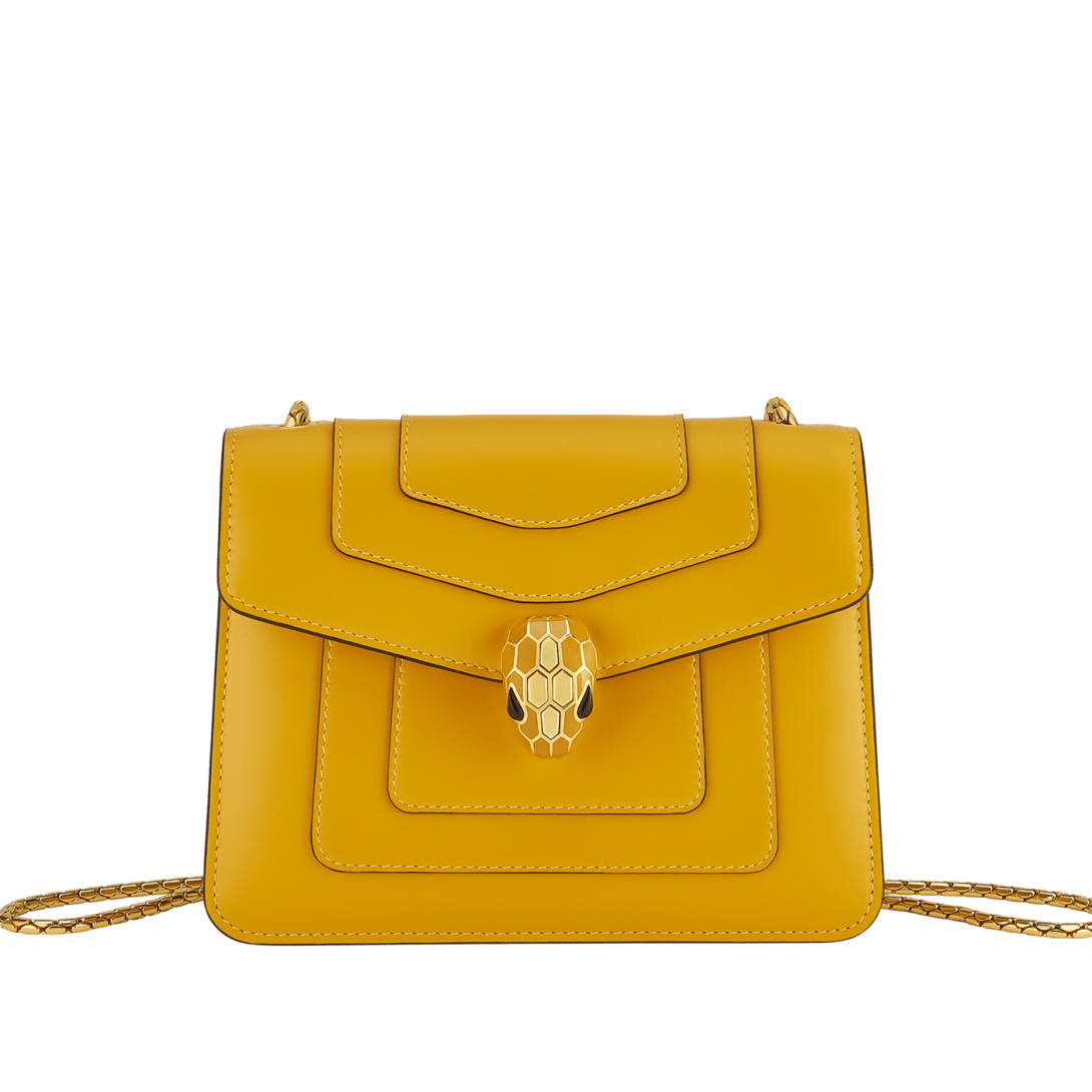 Yellow Calf leather Serpenti Forever Crossbody Bag 293430 | Bvlgari