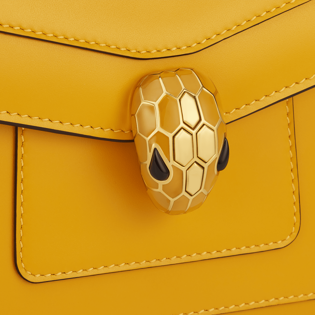 Yellow Calf leather Serpenti Forever Crossbody Bag 293430 | Bvlgari
