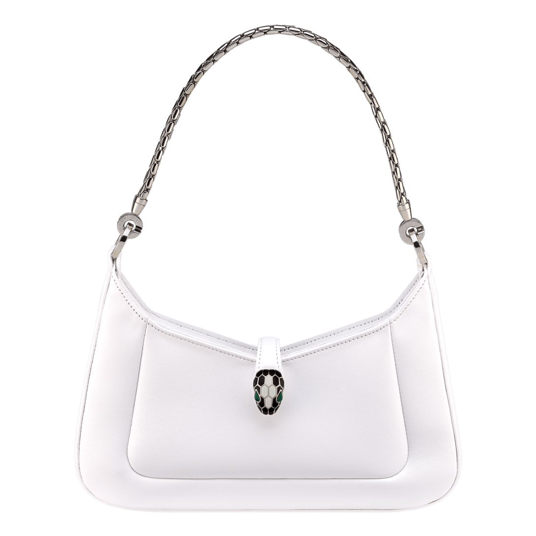 White Calf leather Serpenti Baia Shoulder Bag 293202 | Bvlgari
