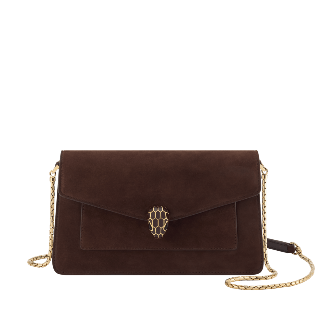 BVLGARI サコッシュ ショルダーバッグ ブラウン Brown Nabuk Serpenti Forever Crossbody Bag 295089 | Bvlgari