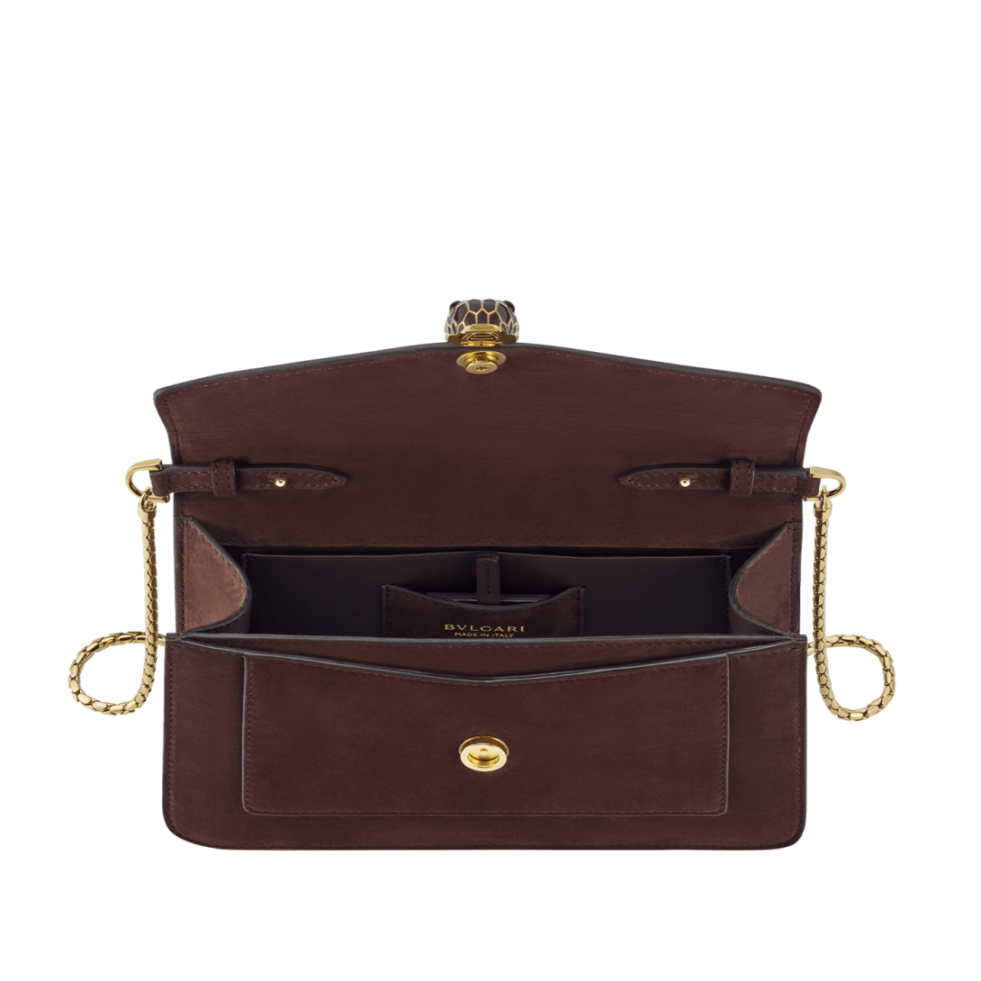 Brown Nabuk Serpenti Forever Crossbody Bag 295089 | Bvlgari