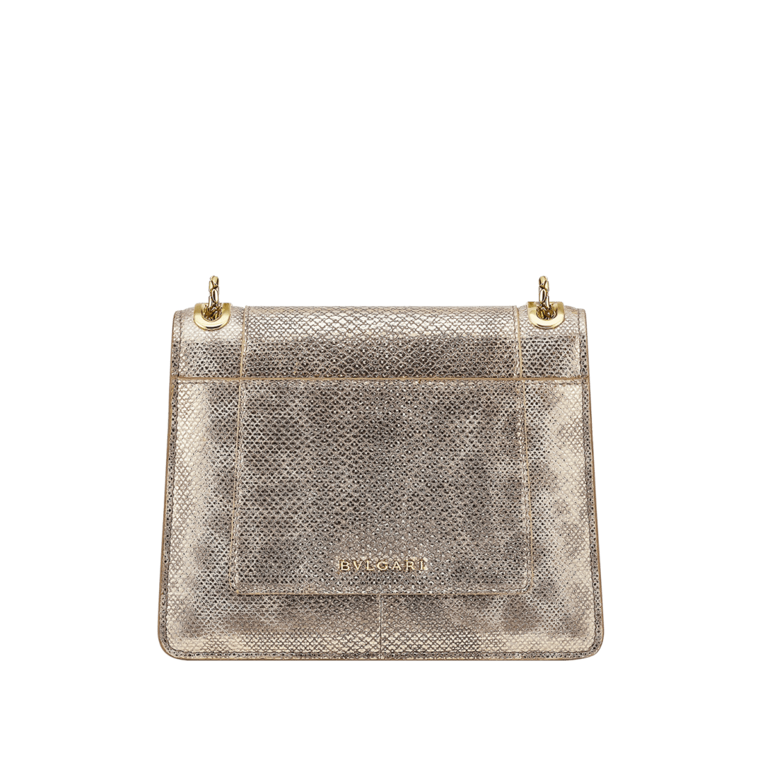 Beige Karung leather Serpenti Forever Shoulder Bag 295107 | Bvlgari