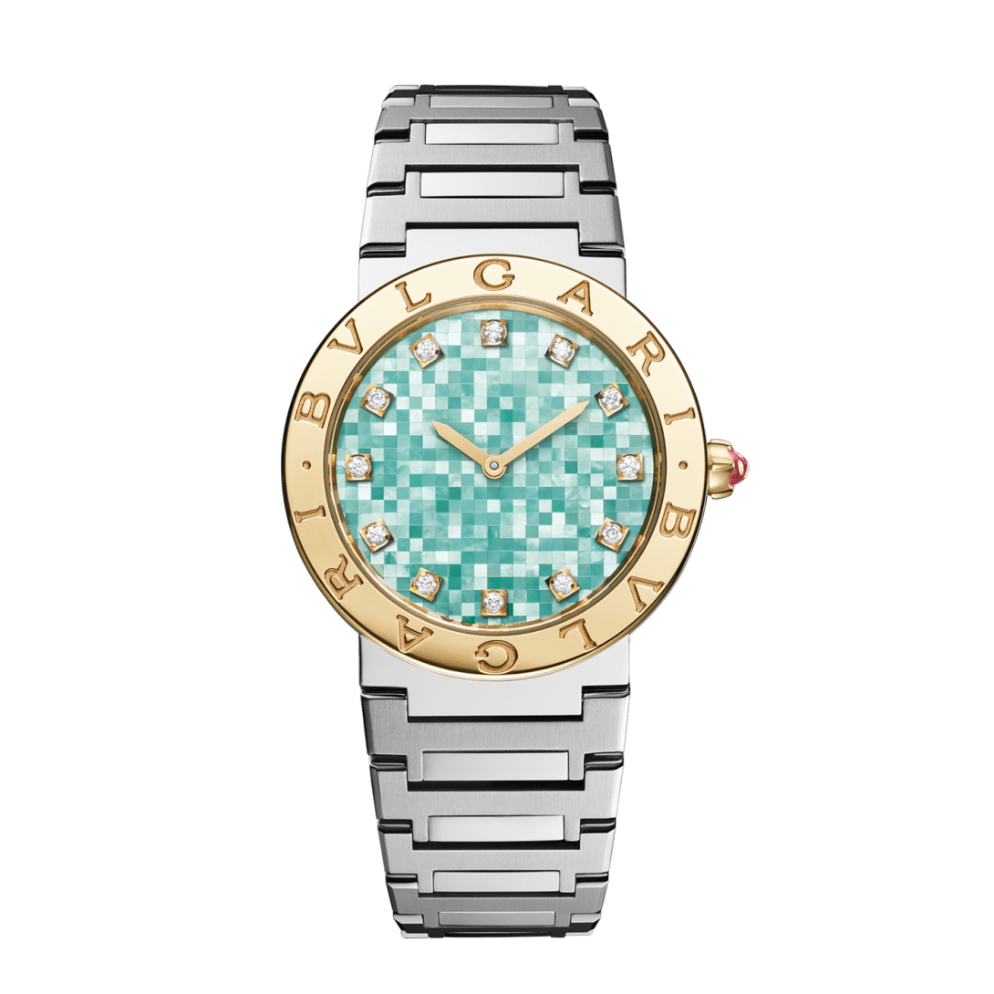 BVLGARI クォーツ時計 Steel Bvlgari Bvlgari Watch Green with Mother of Pearl 104320