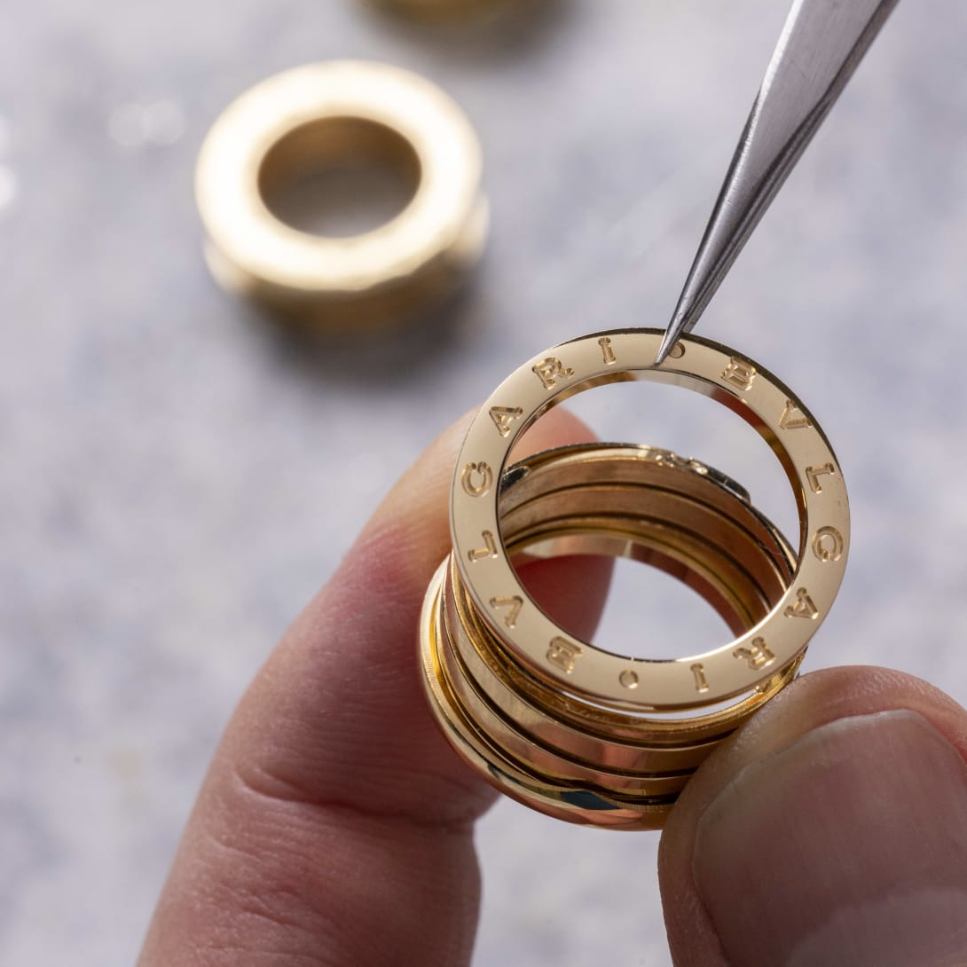 Hand working on Bzero1 ring.