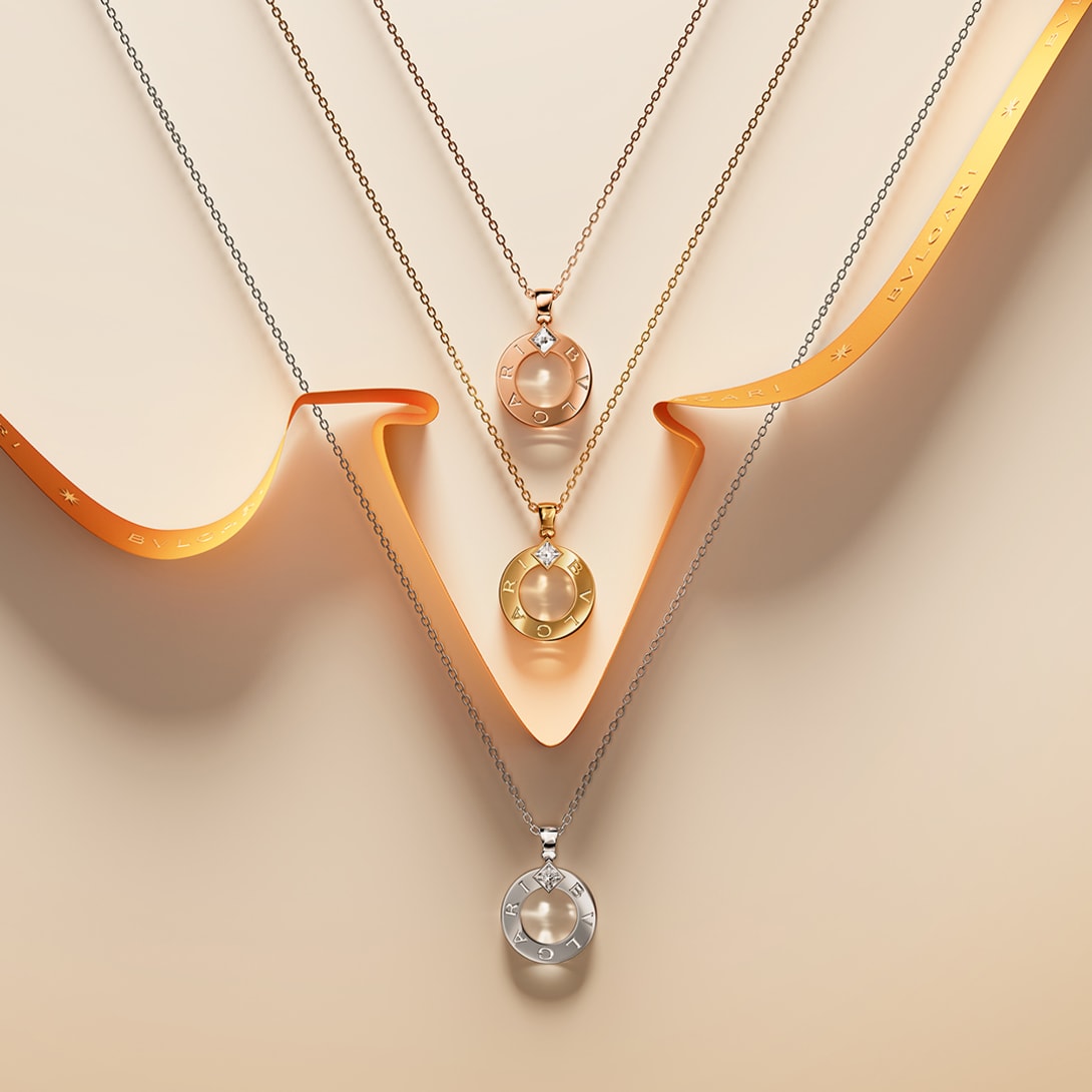 Bvlgari Bvlgari necklaces with ribbon.