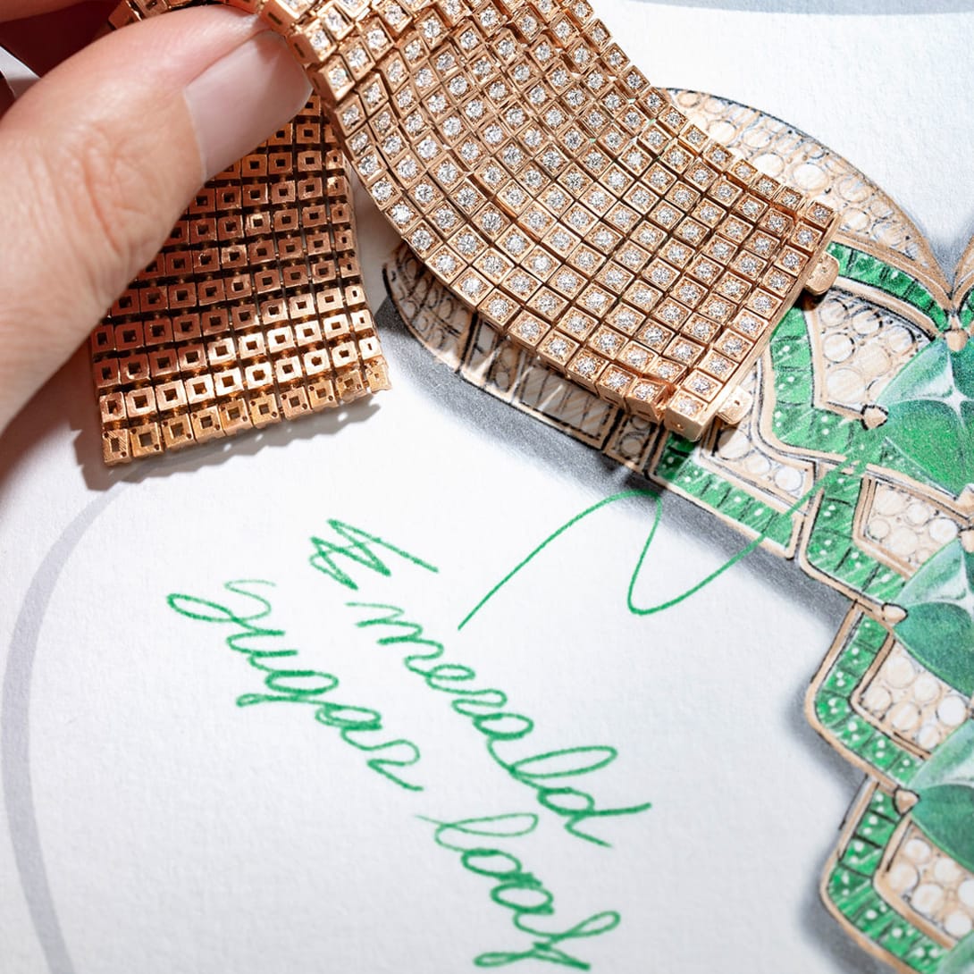 Making of Rainbow Flow Necklace, Polychroma High Jewellery collection.