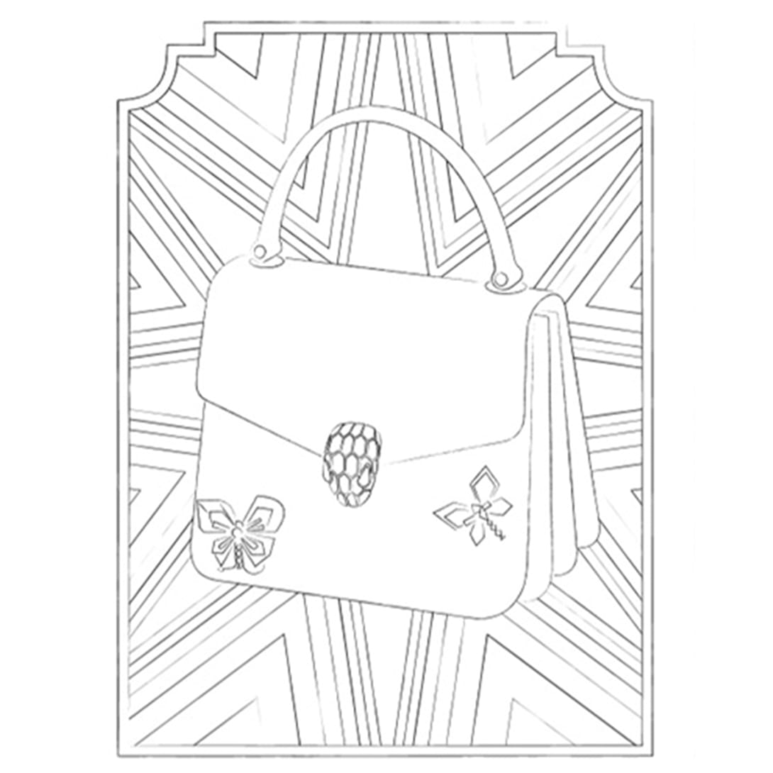 Bvlgari bags coloring pages.