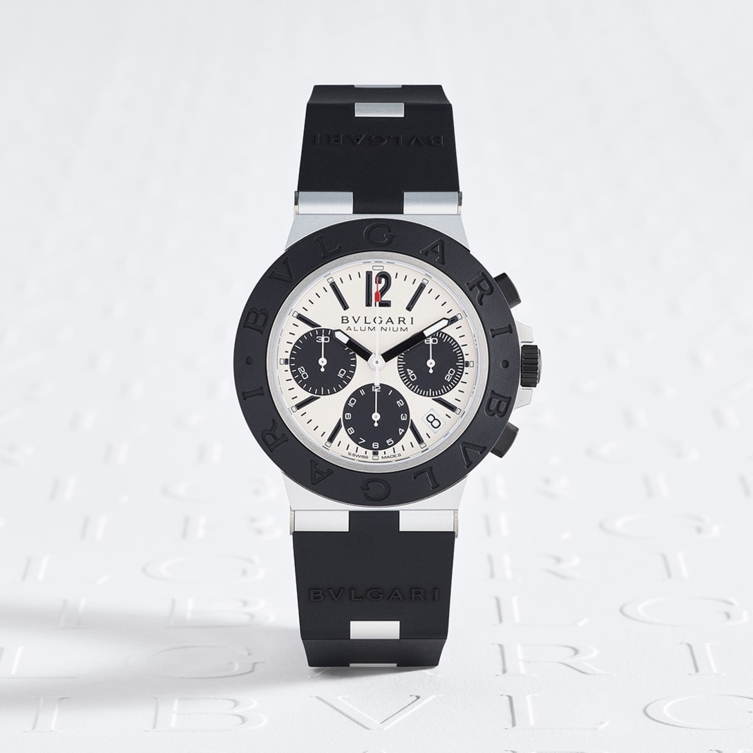 Bvlgari Aluminium watch with mechanical manufacture movement