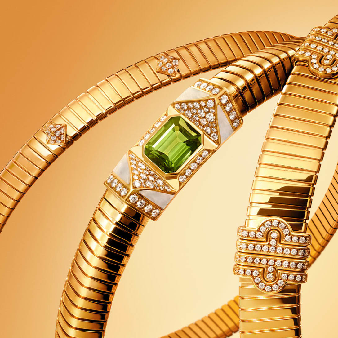 Bvlgari Tubogas necklaces, creative shot.