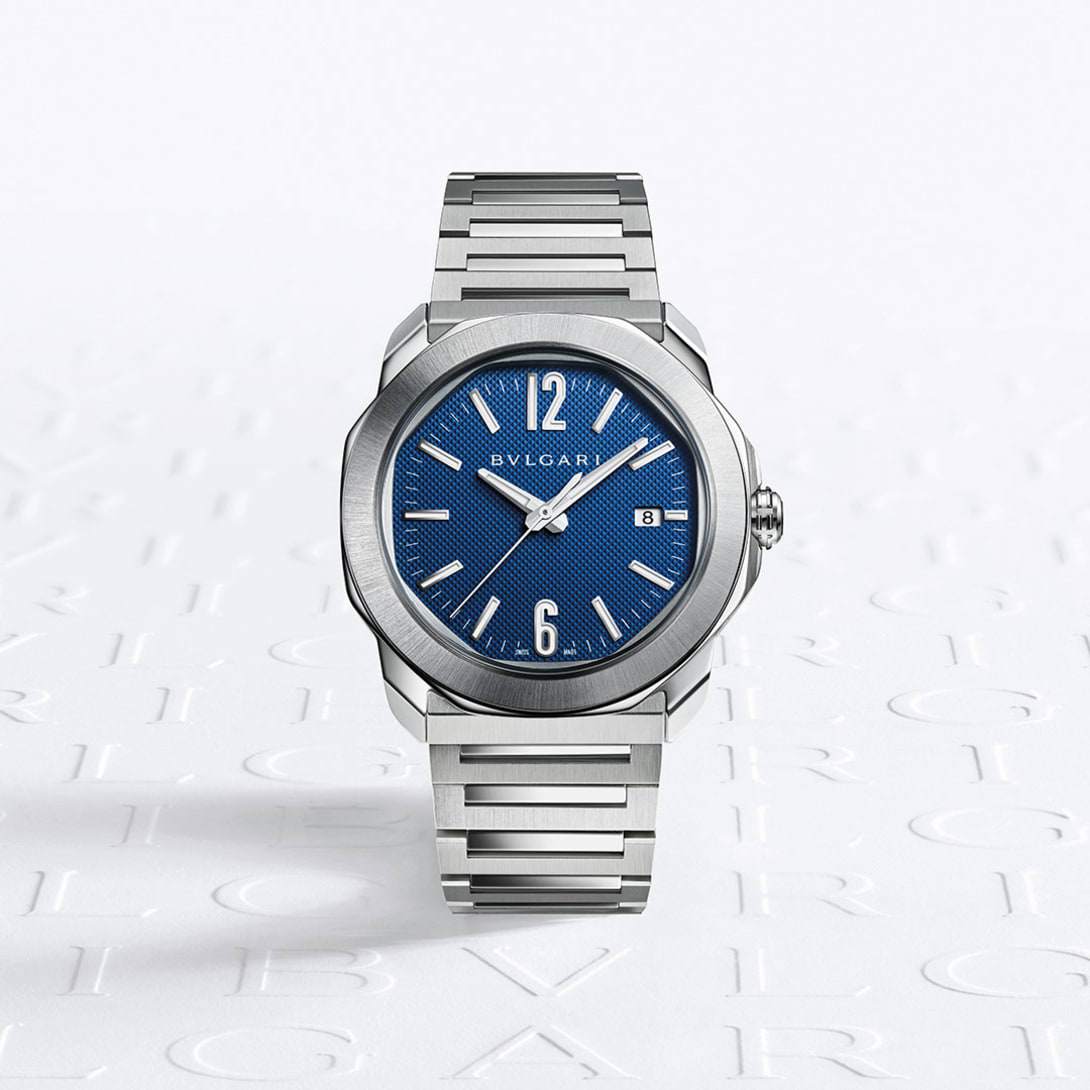 Octo Roma Chronograph watch with mechanical manufacture movement.