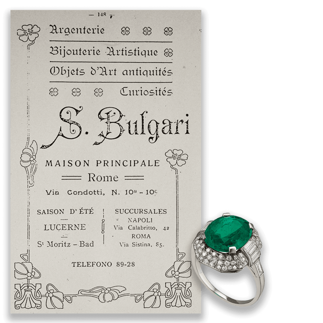 Image from the year 1920 of the Bulgari history.