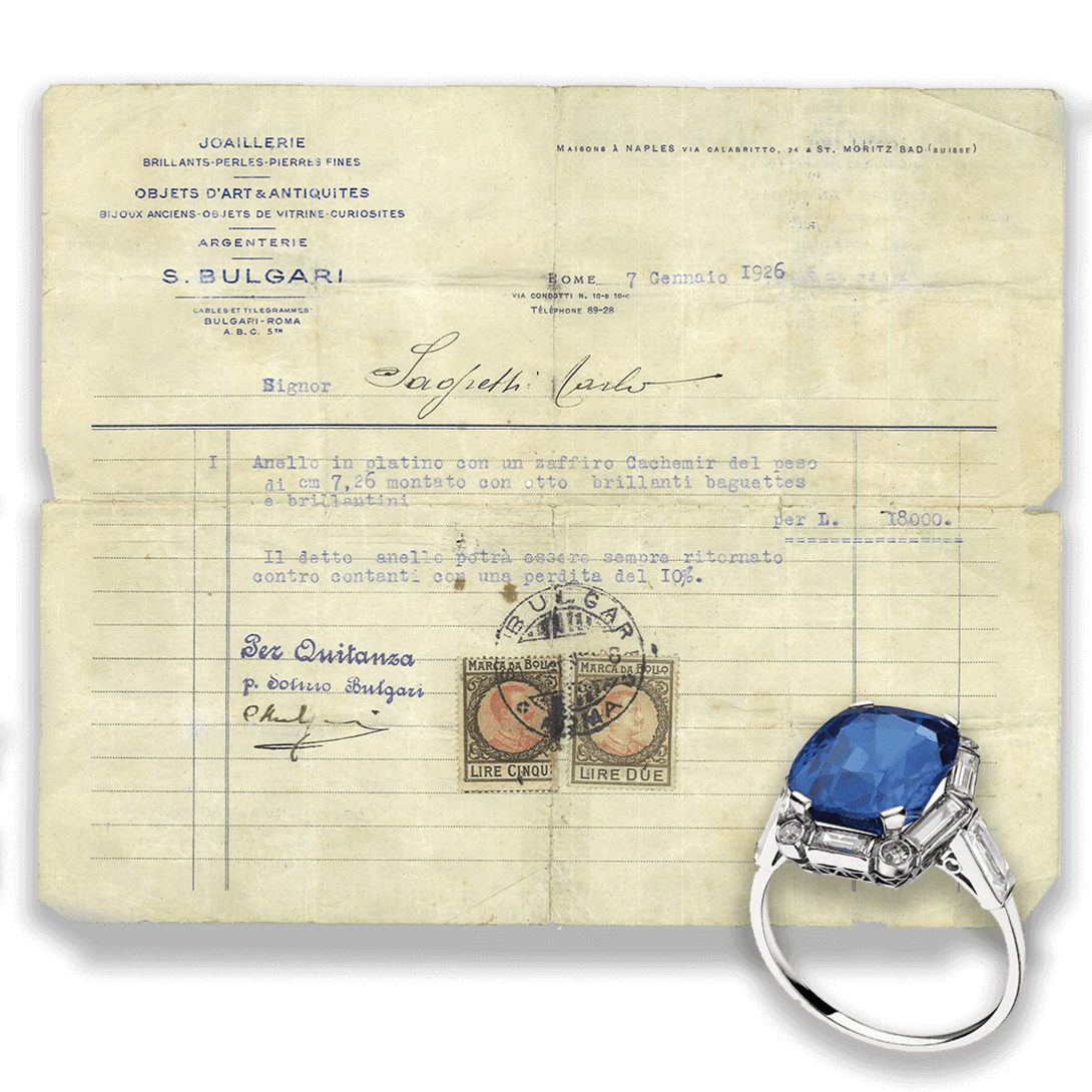 Image from the year 1920 of the Bulgari history.