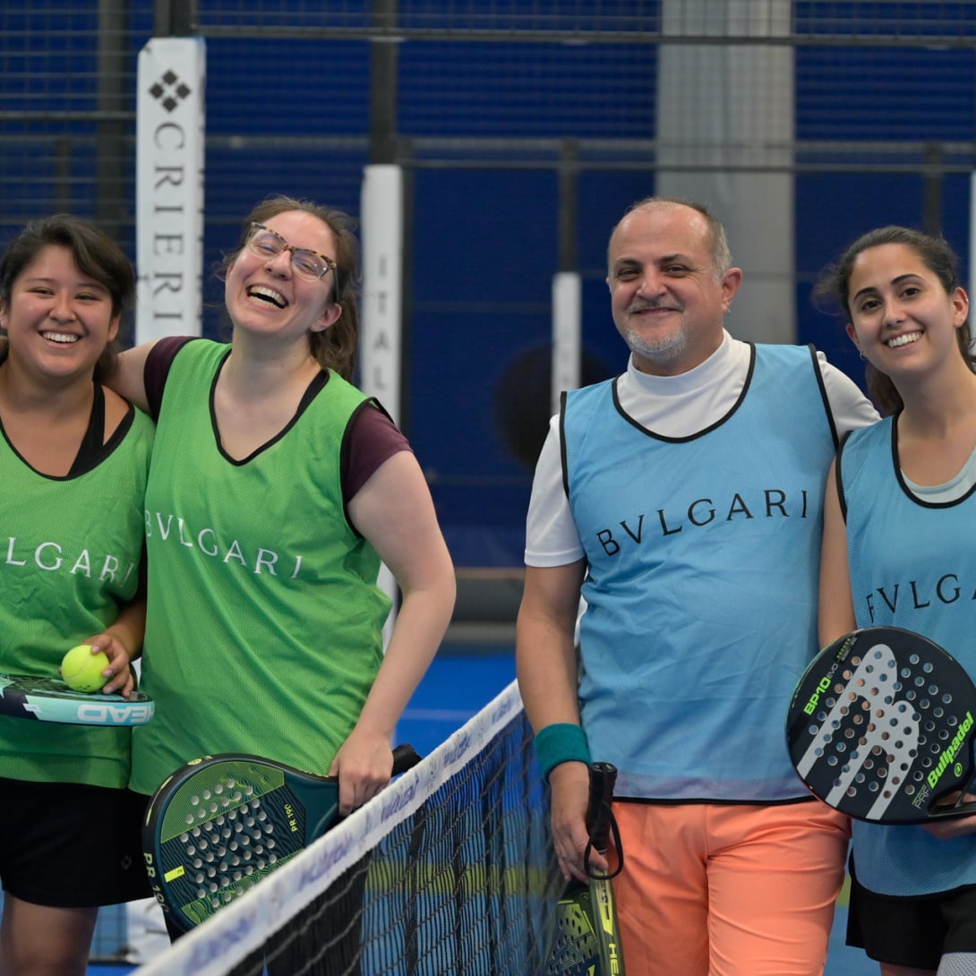 Bulgari employees playing padel