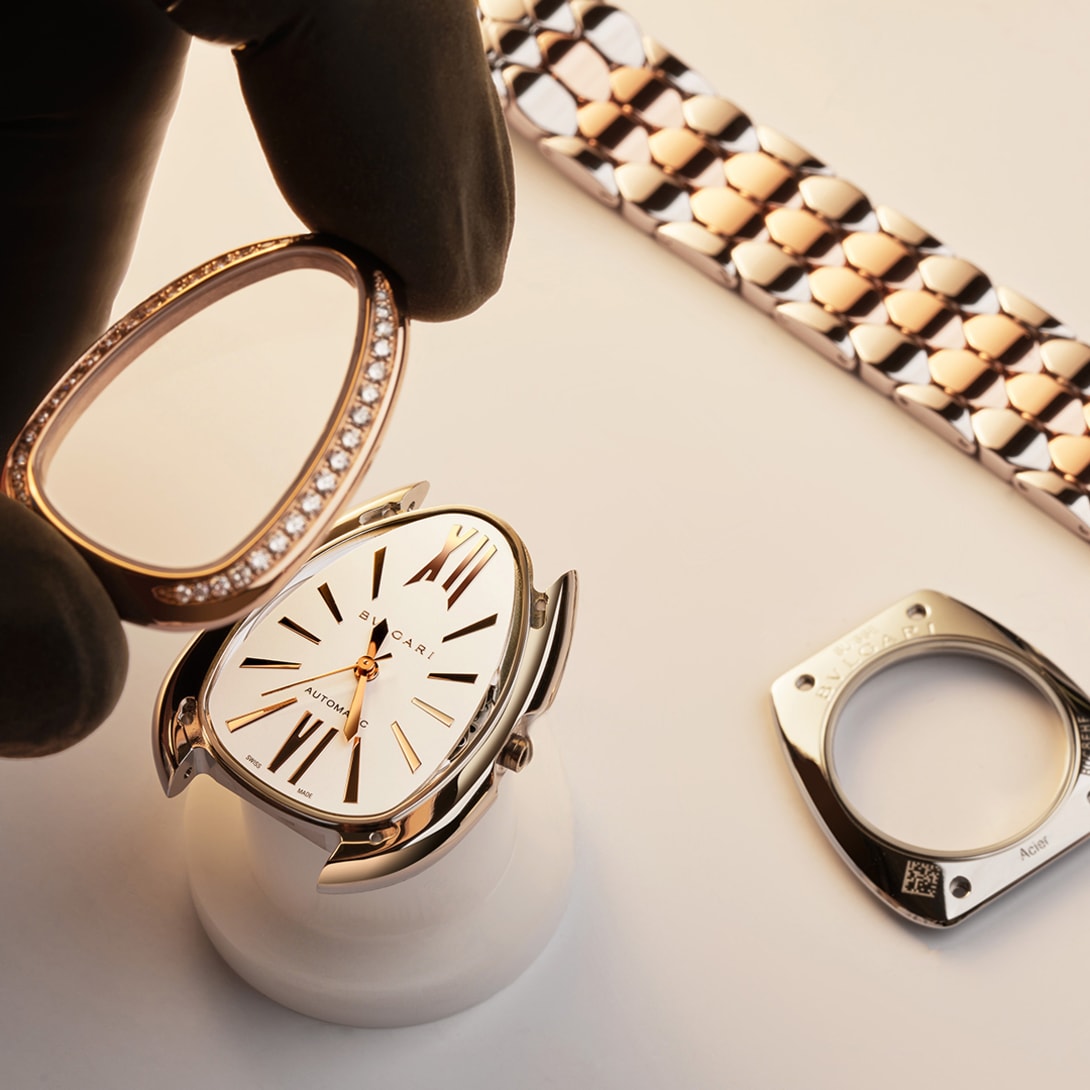 Assembling the dial of watch.