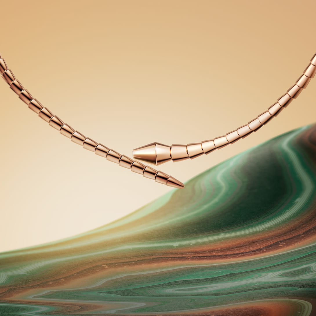 Image representing Serpenti Viper bracelets in white, yellow and rose gold.
