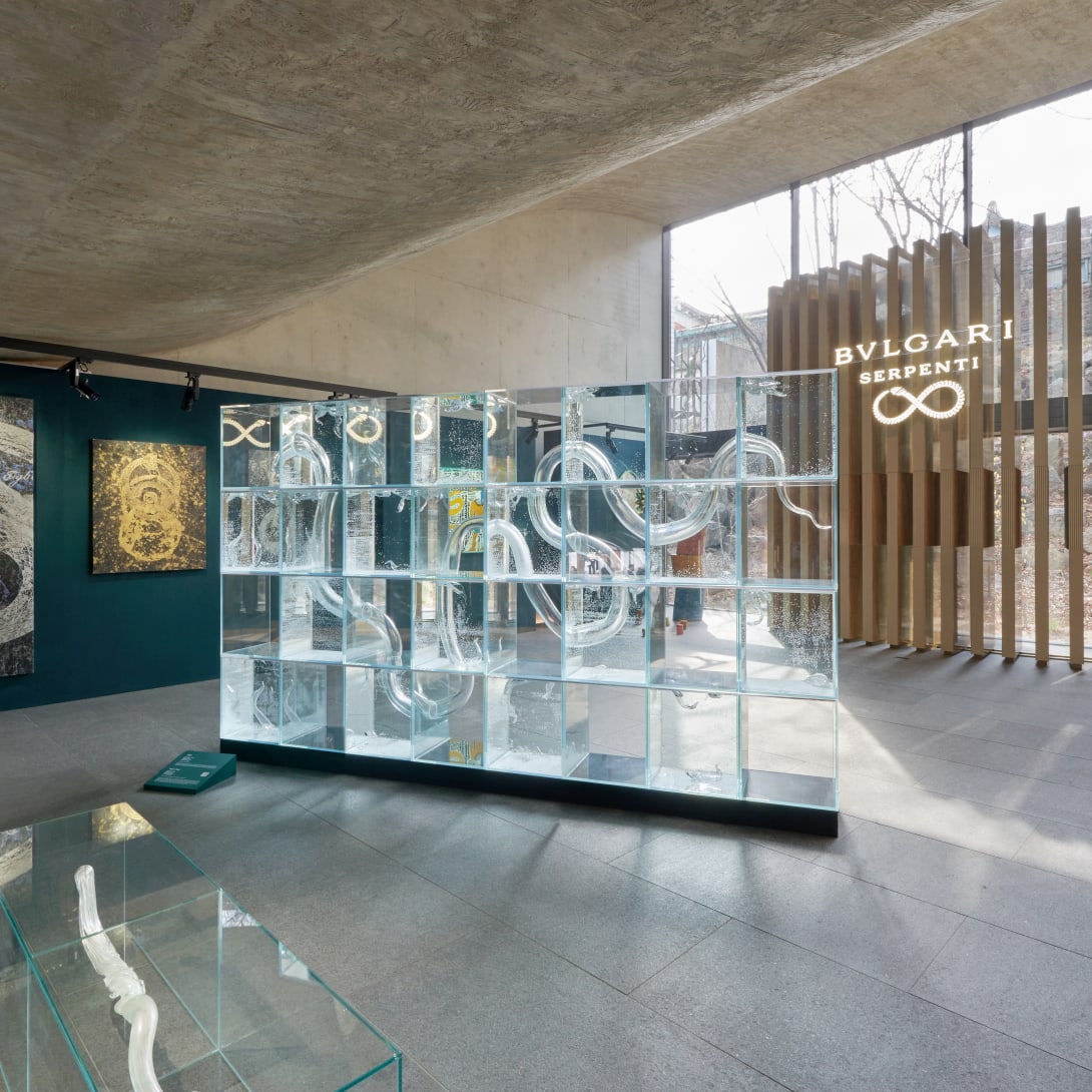 Images representing Serpenti Infinito Exhibition Korea.