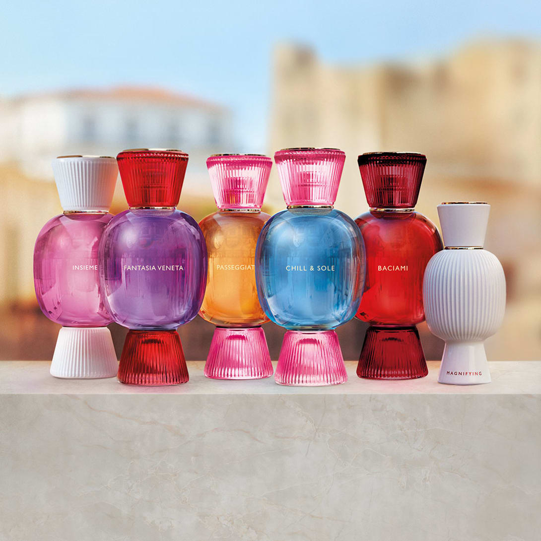 Picture representing all the Allegra perfumes.