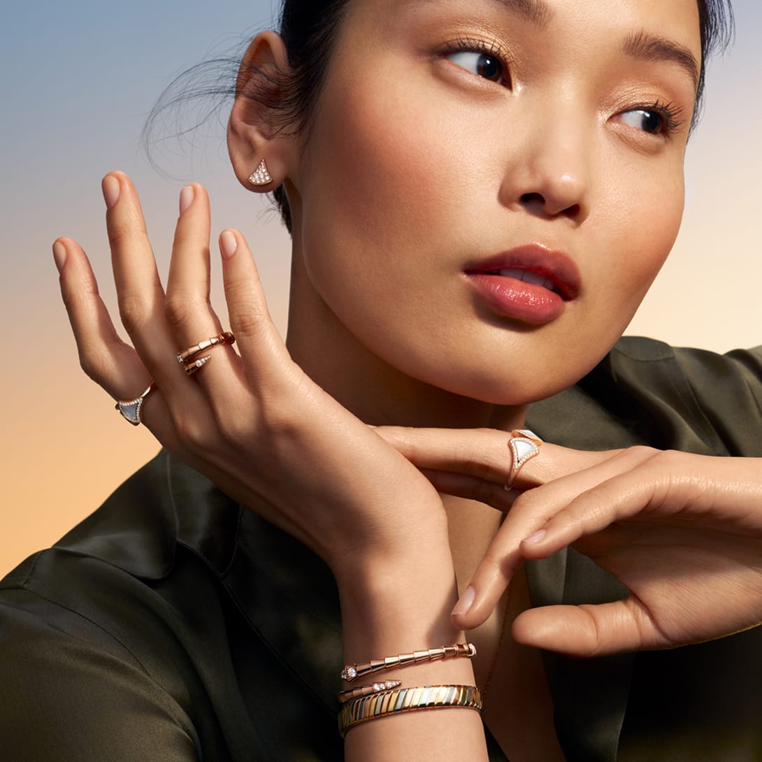 Model wearing Divas' Dream jewellery.