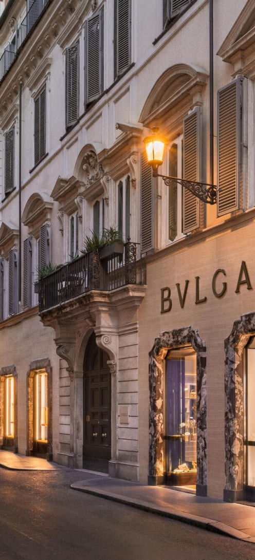 Foto della boutique Bvlgari di Via Condotti e Trinità dei Monti (Roma)