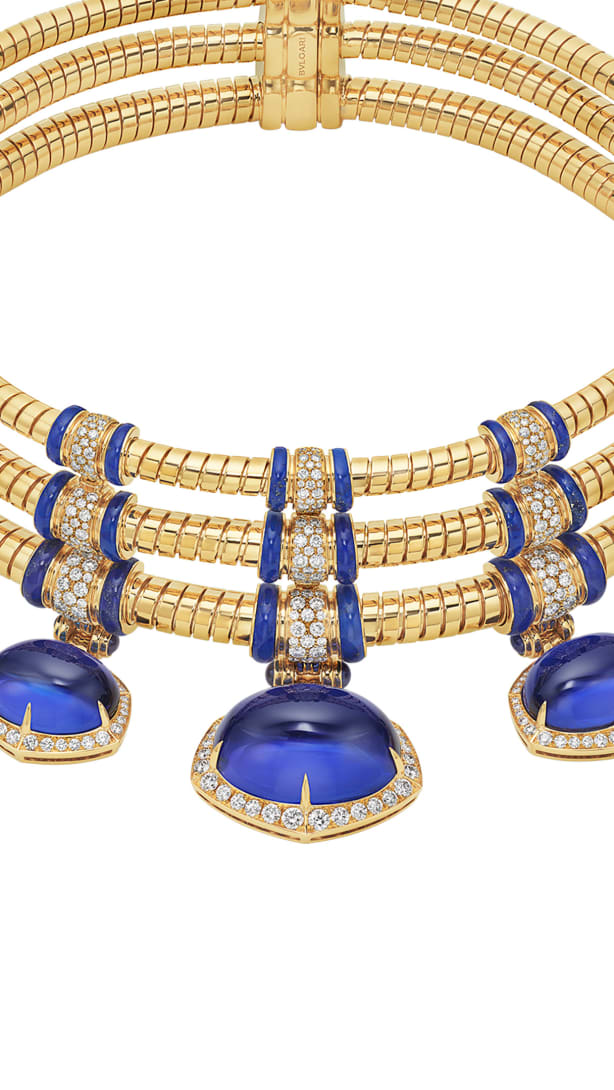 Tanzanite Falls Necklace, Polychroma High Jewellery Collection.