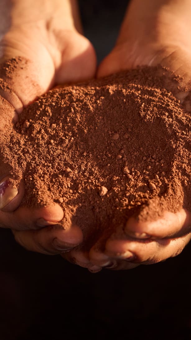 A terracotta element being handcrafted for Doyel Joshi’s Passing The Light installation for Bvlgari.