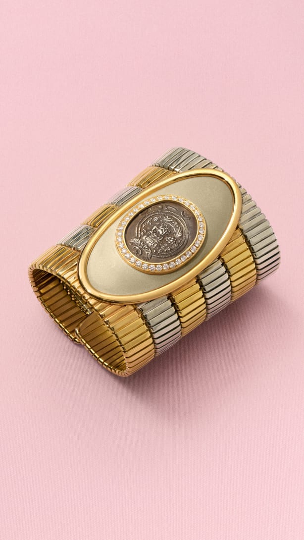 A selection of Bvlgari jewellery masterpieces showcased at the Bvlgari Kaleidos exhibition in Shanghai.