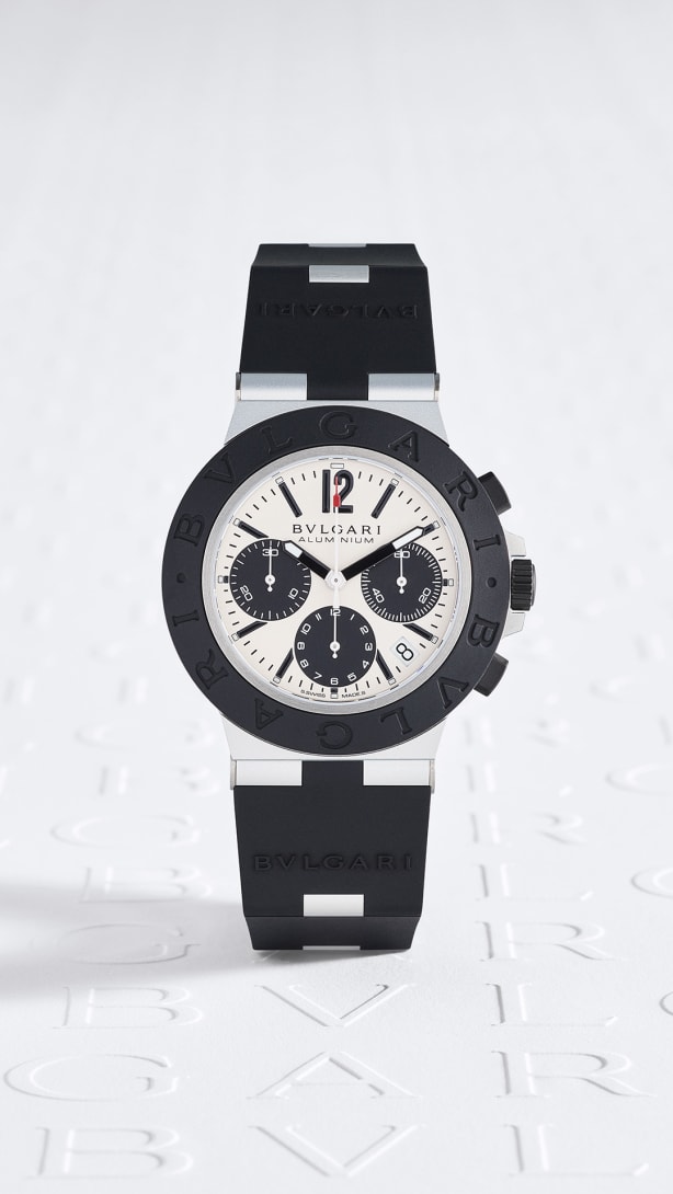 Bvlgari Aluminium watch with mechanical manufacture movement