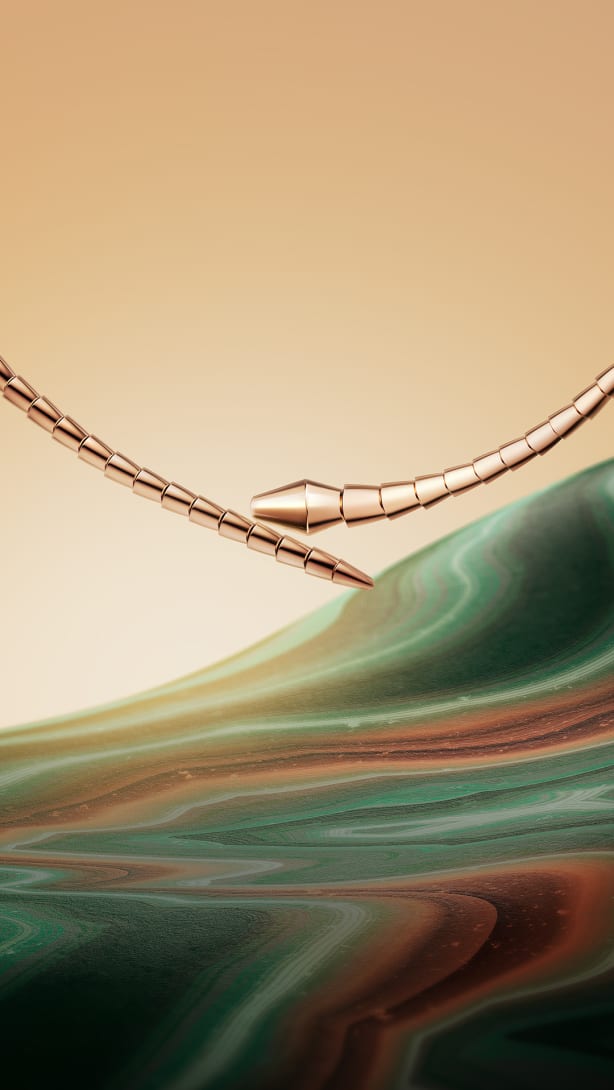 Image representing Serpenti Viper bracelets in white, yellow and rose gold.