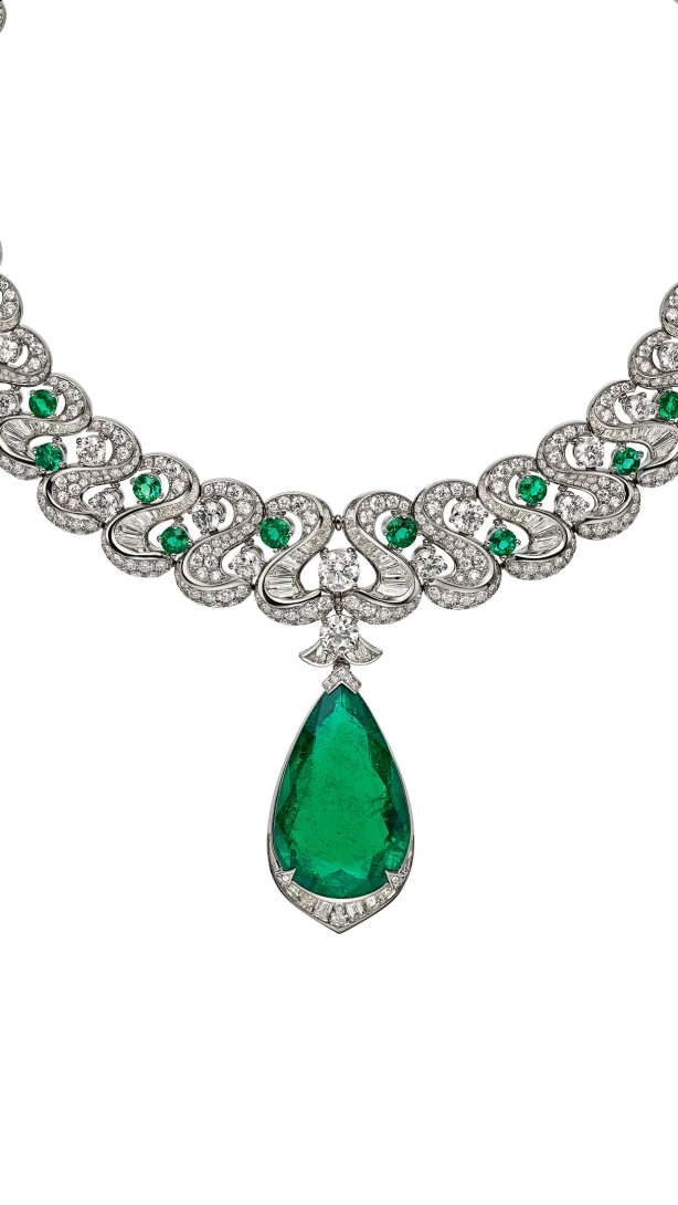 Emerald Exuberance Necklace, Polychroma High Jewellery Collection.