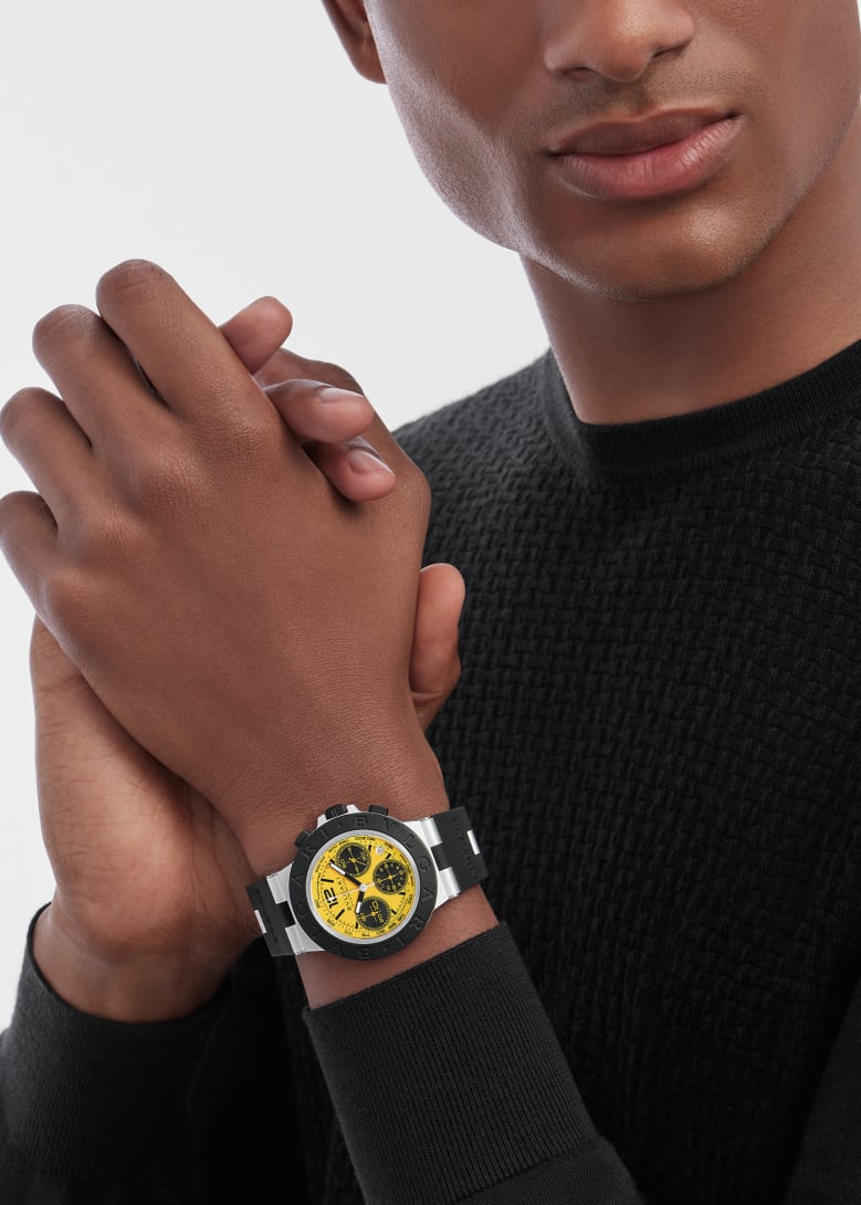 Aluminium Titanium Bvlgari Aluminium Watch Yellow 104006 | Bvlgari