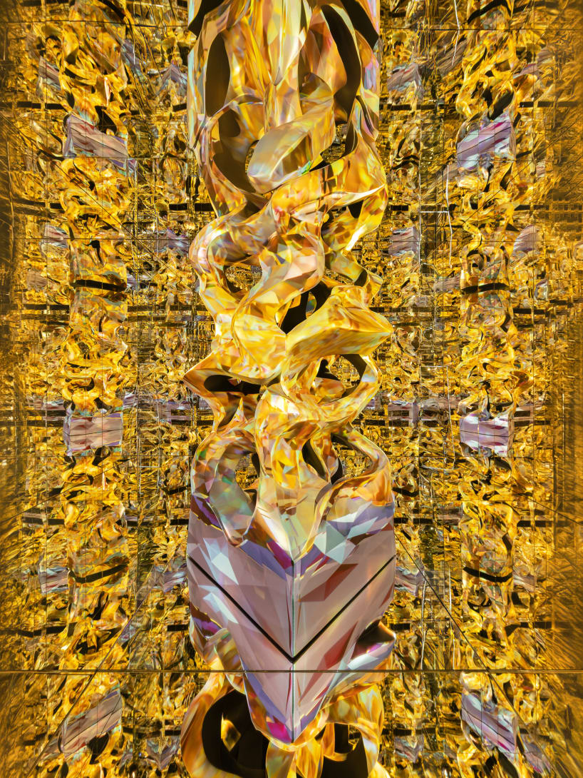 Serpenti Infinito exhibition showcasing snake-inspired artistic creations.