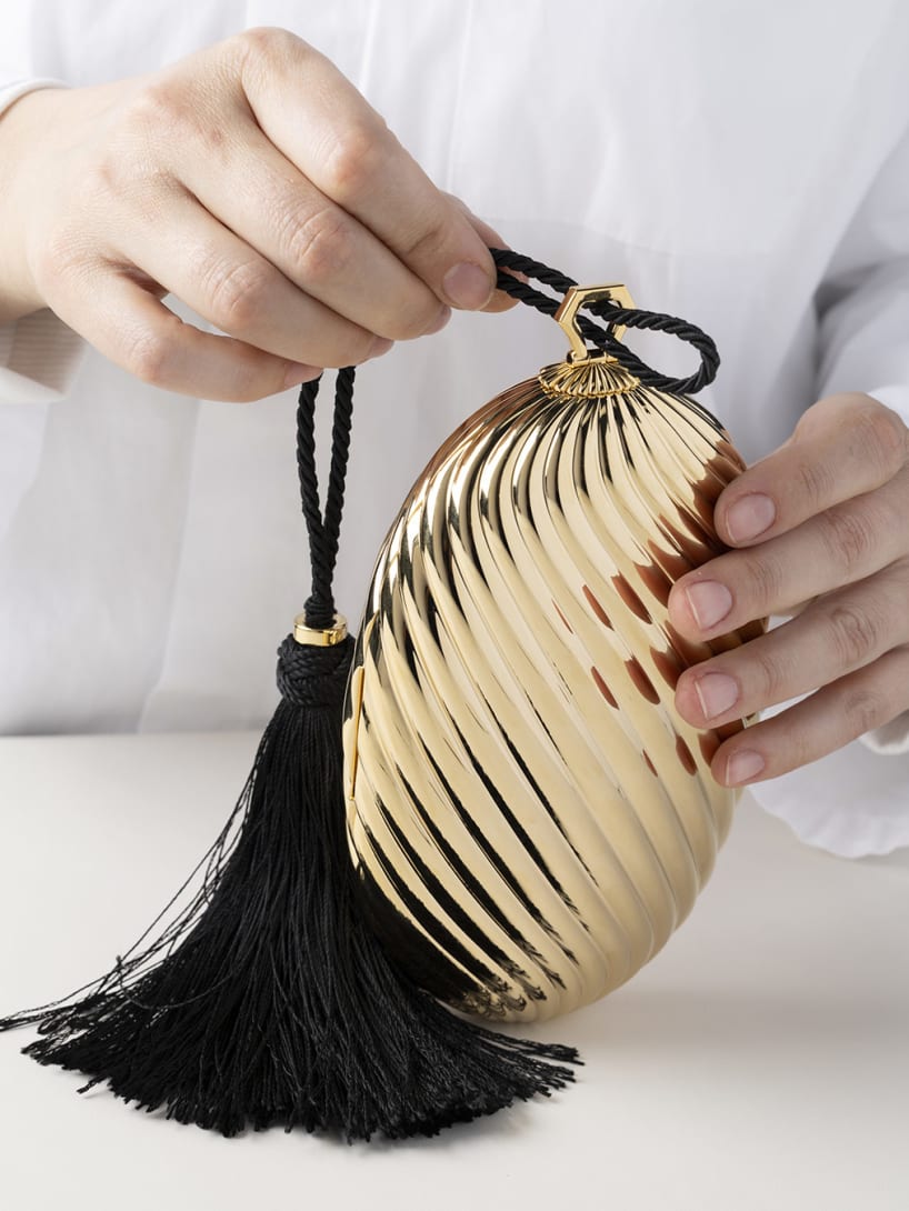 Bvlgari Melone clutch making of picture.