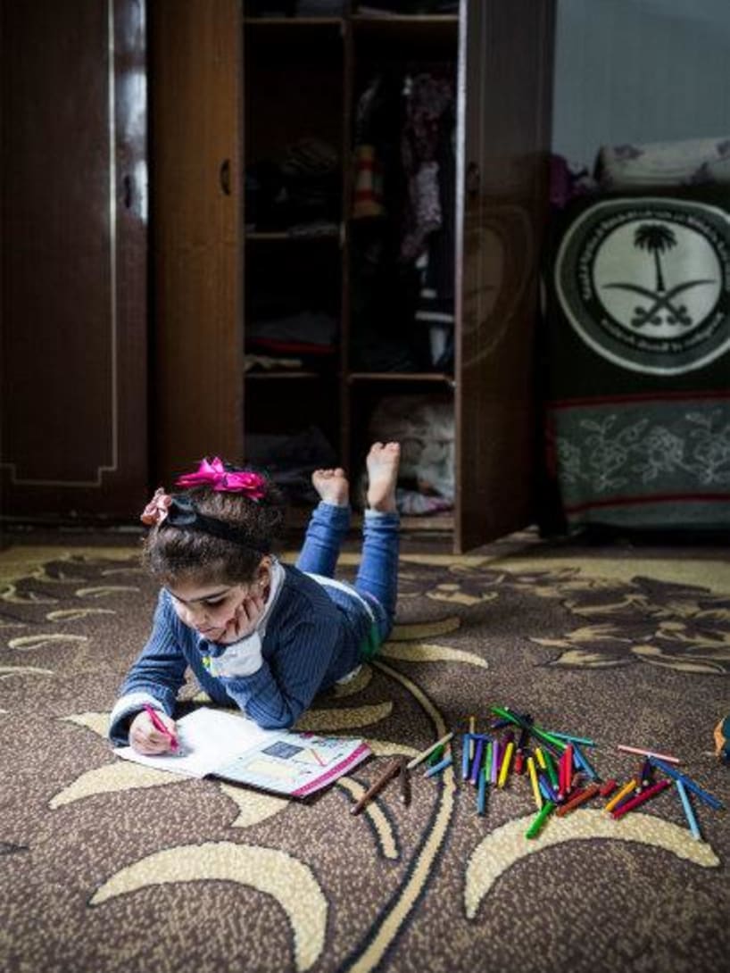 Image representing a baby girl from Za’atari refugee camp.