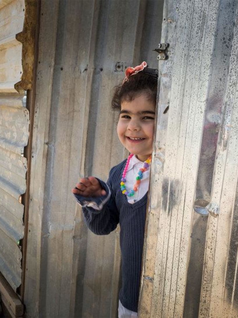 Image representing a baby girl from Za’atari refugee camp.