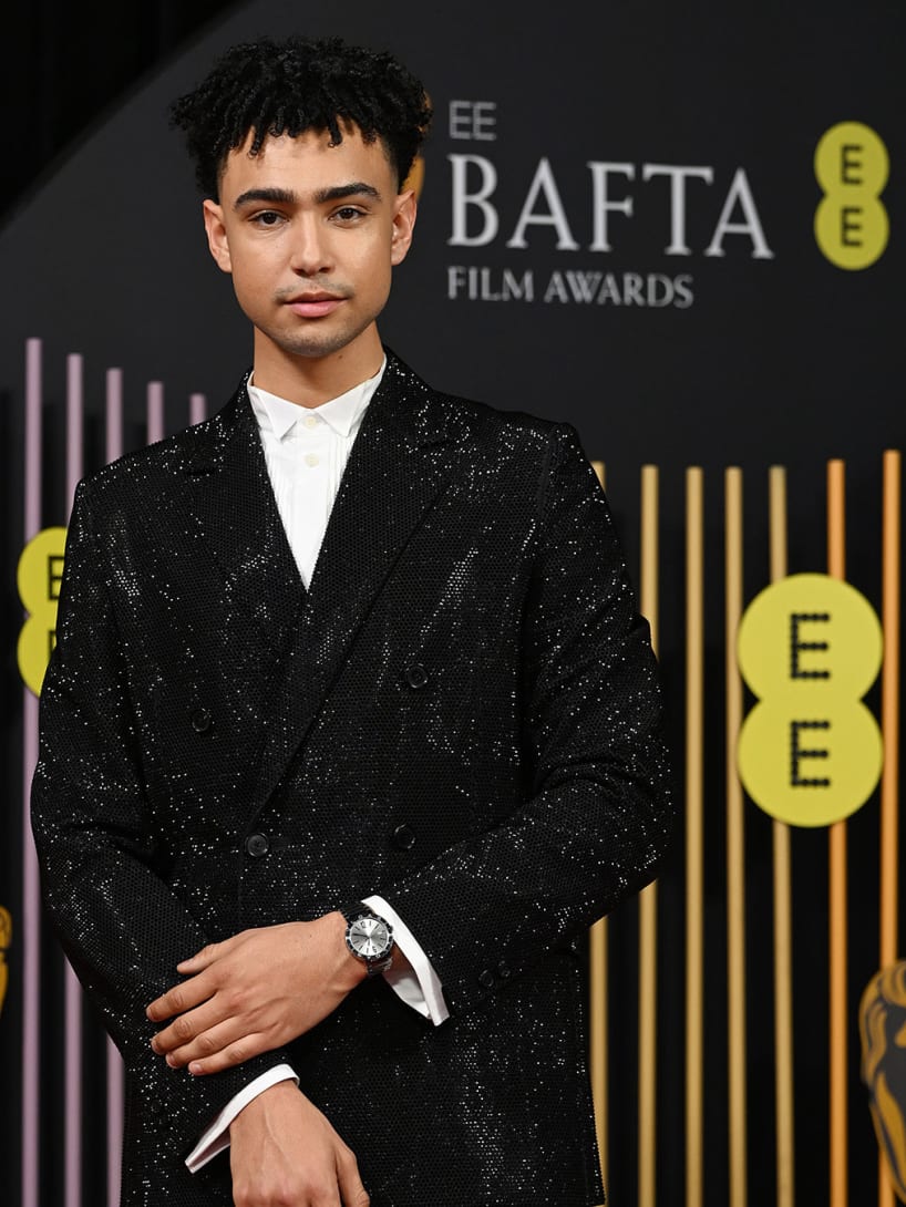 celebs posing for bafta 2025 