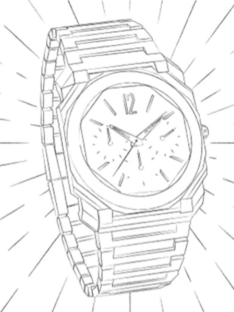 Bvlgari watches coloring pages.