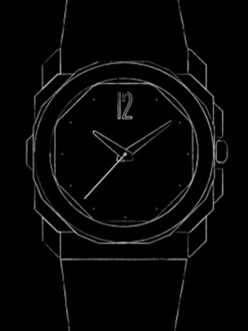 Sketch of Bvlgari Watch Octo.