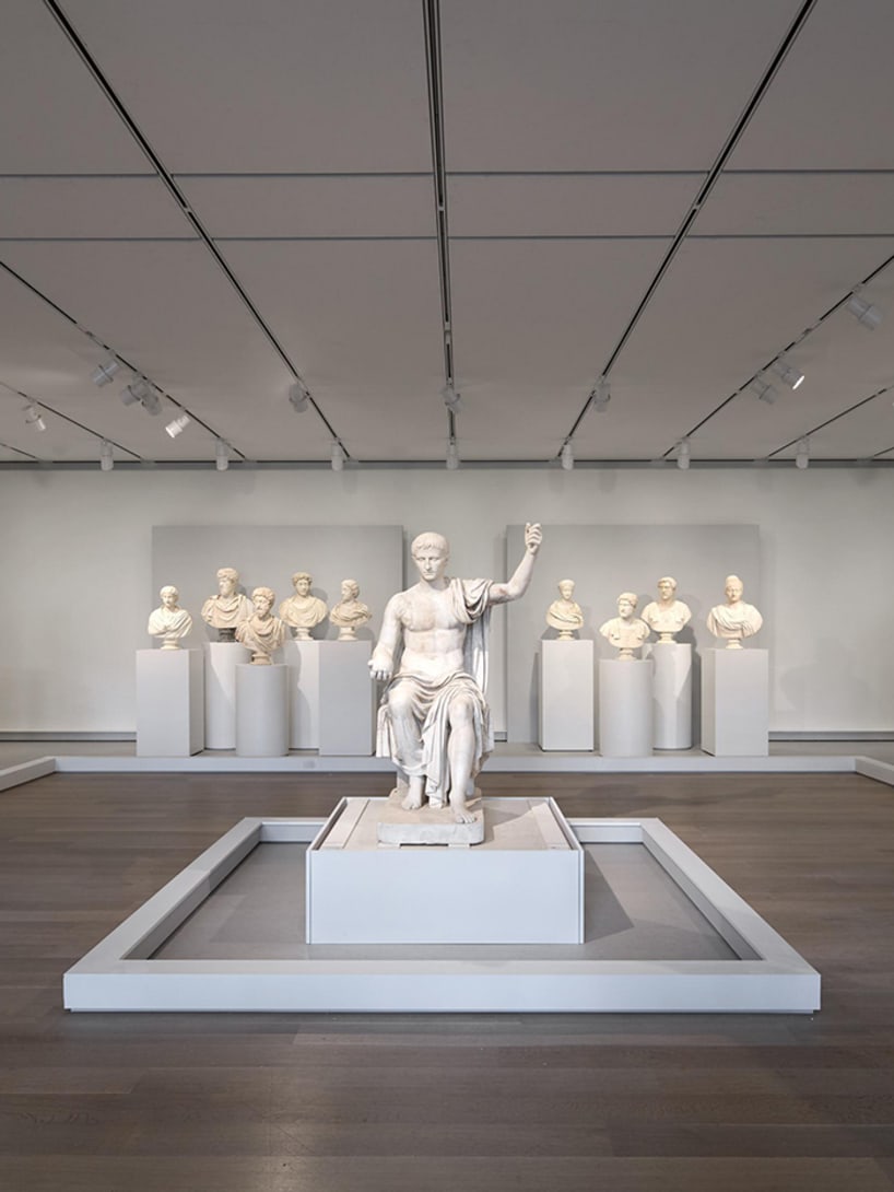 Statues and busts from the Torlonia Collection on display at the Art Institute of Chicago.