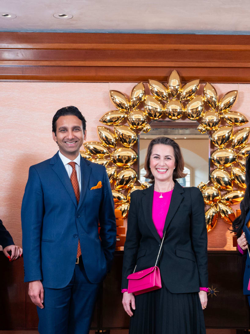Bulgari employees inside the Place Vendome flagship boutique in Paris 