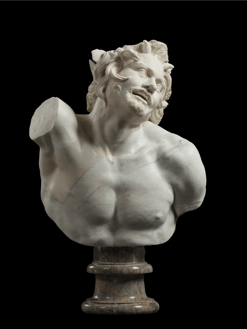 Torlonia Satyr, bust of drunken Satyr, replica of the Herculaneum type.