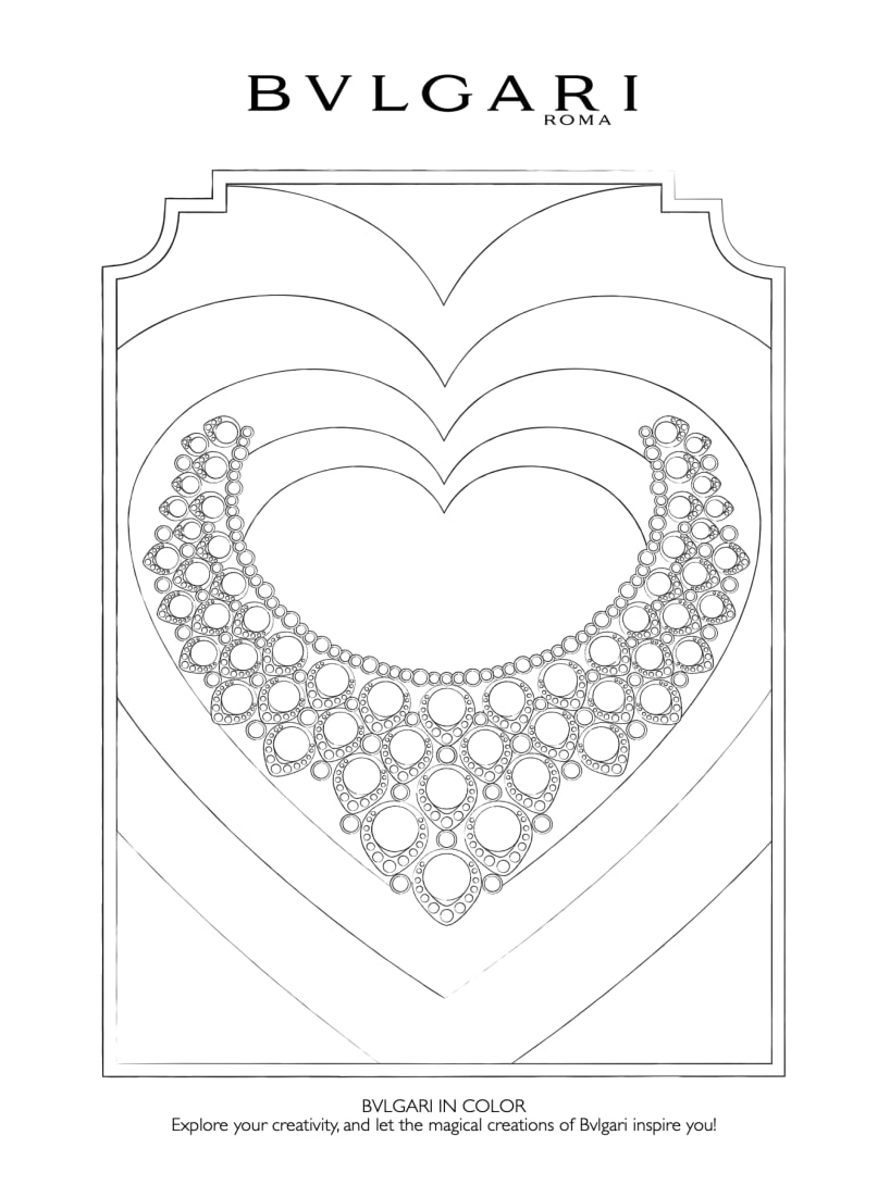 Bvlgari jewelry coloring pages.
