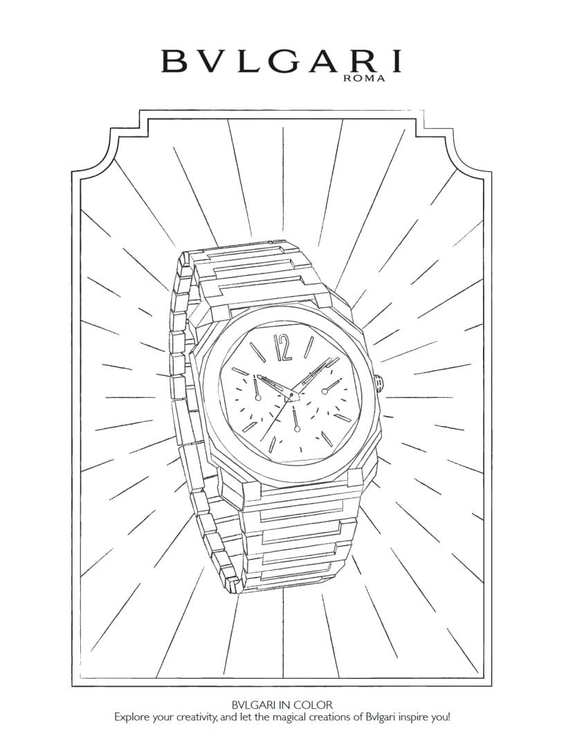 Bvlgari watches coloring pages.