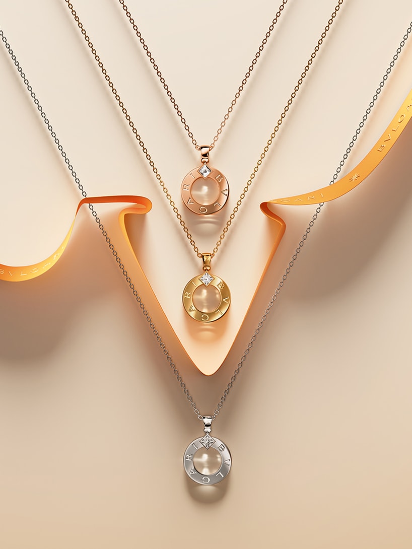 Bvlgari Bvlgari necklaces with ribbon.