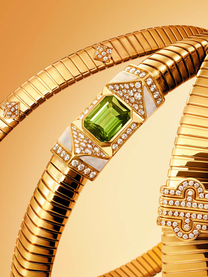 Bvlgari Tubogas necklaces, creative shot.