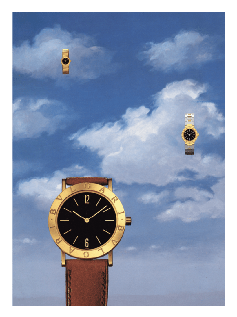 “Dream” campaign with Bulgari Bulgari watches in the sky. Creative shot.
